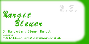 margit bleuer business card